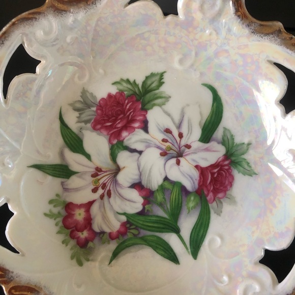 NORCREST CHINA LUSTROUS DECORATIVE BOWL VTG.. - Picture 6 of 6